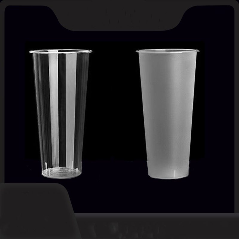 洁雅杰JYJ-TM700透明一次性塑料咖啡奶茶杯加厚PP注塑杯700ml磨砂杯透明杯 单位:包高清大图