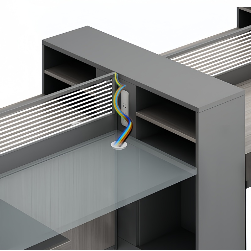 演发职员桌1.5米单人张高清大图