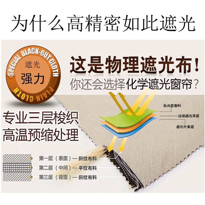 全遮光窗帘遮光卧室遮阳布飘窗落地窗帘成品简约现代客厅定制