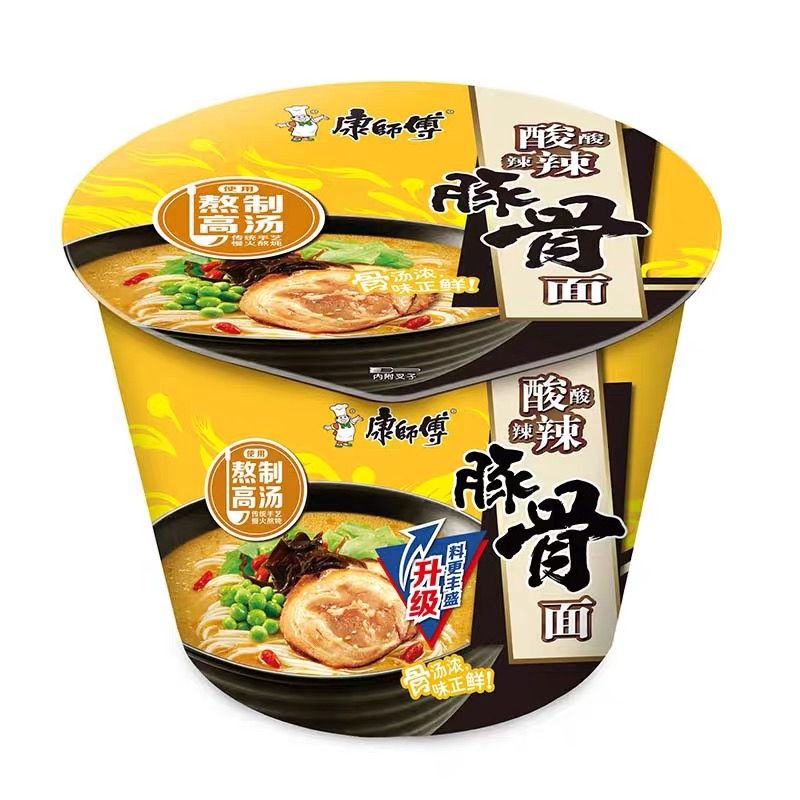 康师傅酸酸辣辣豚骨桶面 110g