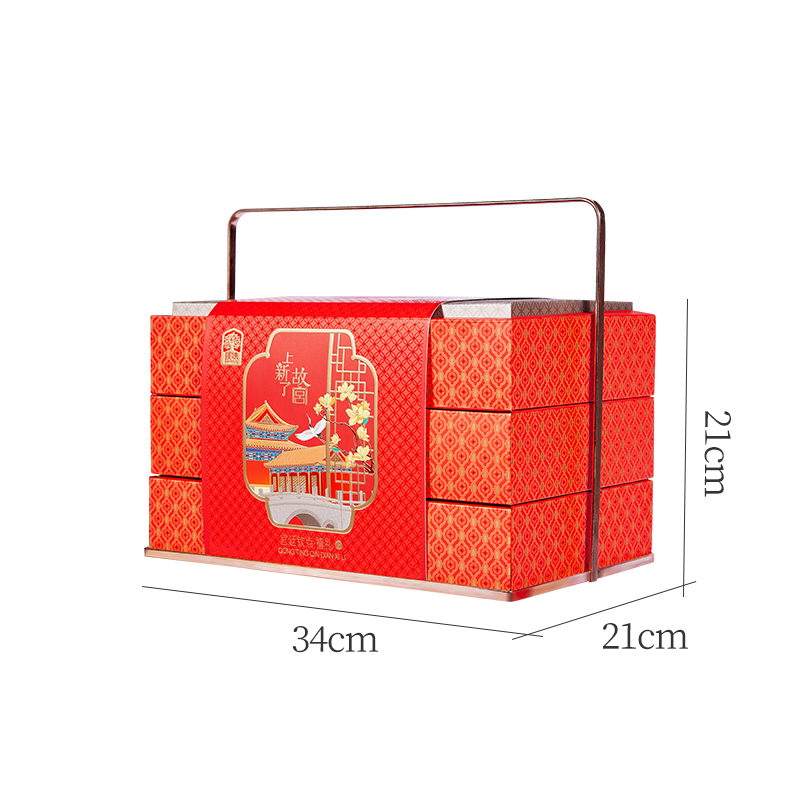 臻味&上新了故宫-1073g宫廷钦点·禧礼礼盒5种坚果3种果干6款糕点收纳珠宝首饰高清大图