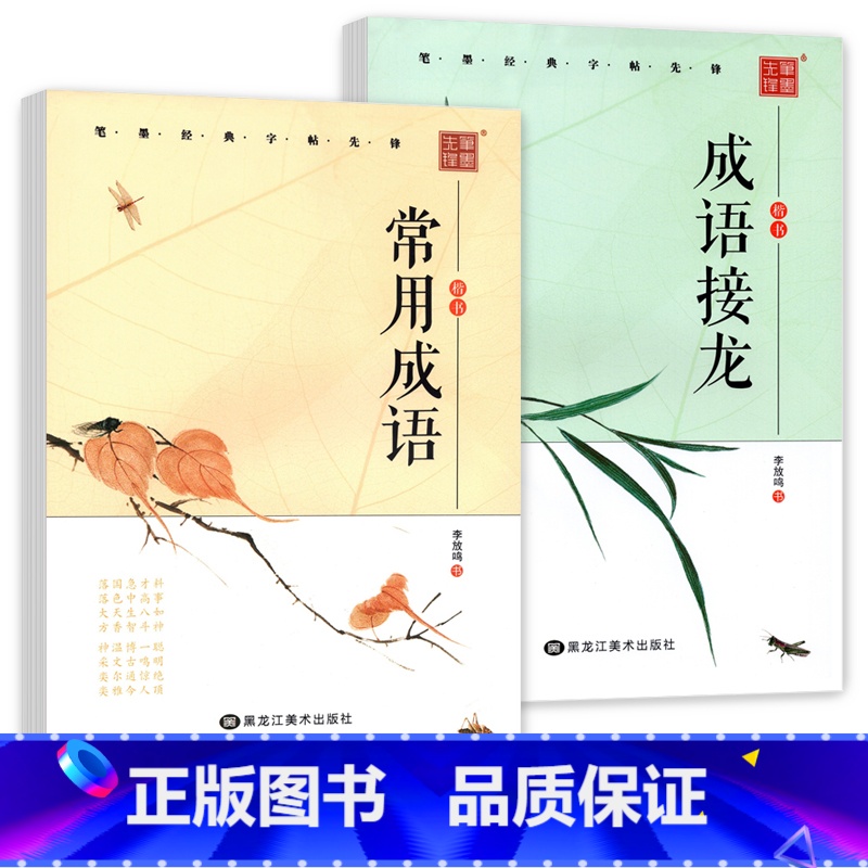 [楷书]常用成语+成语接龙 [正版]楷书字帖成人练字常用成语临摹练字帖成语接龙成年钢笔书法写字帖男生女生练字本初中生高中高清大图