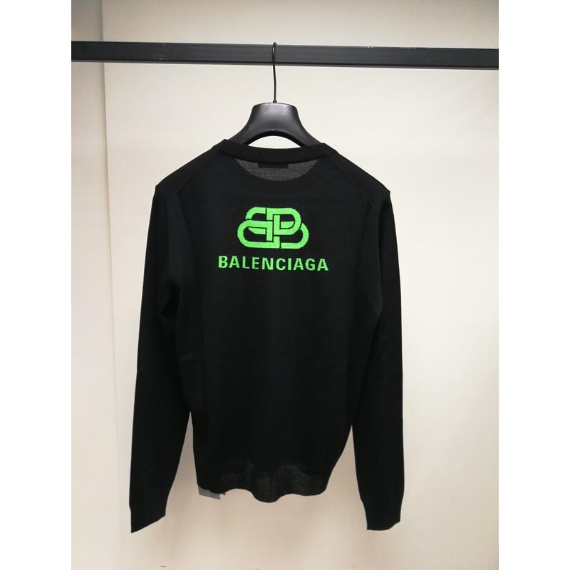 balenciaga巴黎世家bb圆领毛衣卫衣官方正品男子羊毛专柜海外购