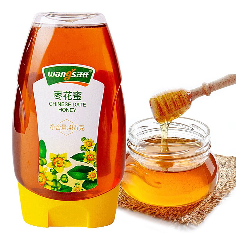汪氏蜂蜜 枣花蜜465g土蜂蜜 0添加 早餐牛奶麦片伴侣 蜂蜜送礼送长辈