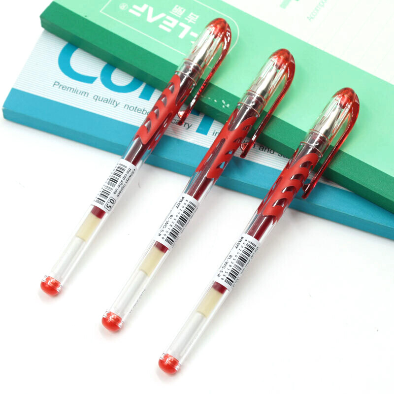 百乐(PILOT)BL-WG-5子“弹”头防滑中性笔啫喱笔签字笔 红色 0.5mm 12支装/盒 日本进口