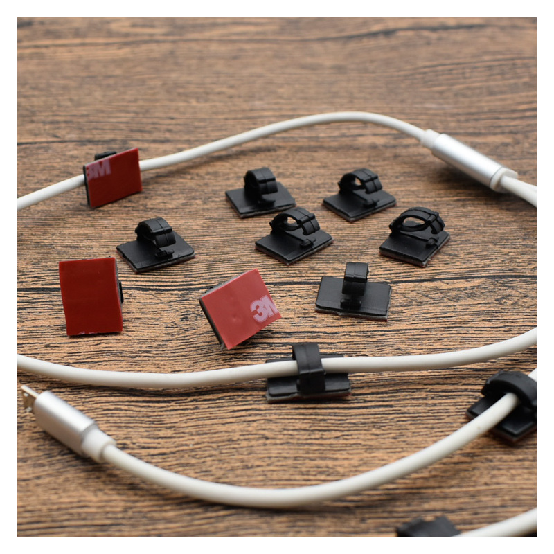 自粘式固定线卡扣子电脑桌面走线汽车布线车载数据线电源线理线器