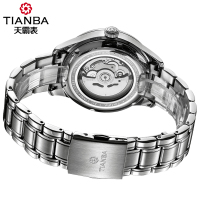 天霸(TIANBA)名仕系列手表全自动手表男机械手表双日历机械商务表 机械表 男TM8006.01SS