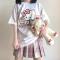 2021夏季韩版宽松ins凯蒂猫可爱短袖T恤女学生上衣服闺蜜装半袖潮 裙子[正品品质] 均码