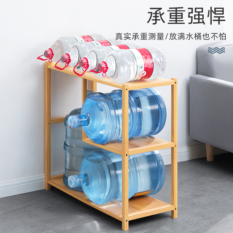 老竹匠 落地收纳可推拉边几现代简约实木小边桌多层小茶几客厅多功能楠竹边柜中式小方桌置物茶台桌