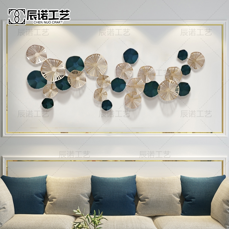 北欧客厅沙发墙面装饰铁艺壁饰餐厅壁挂背景墙上创意墙饰挂件 三维工匠 支持颜色尺寸定制高清大图