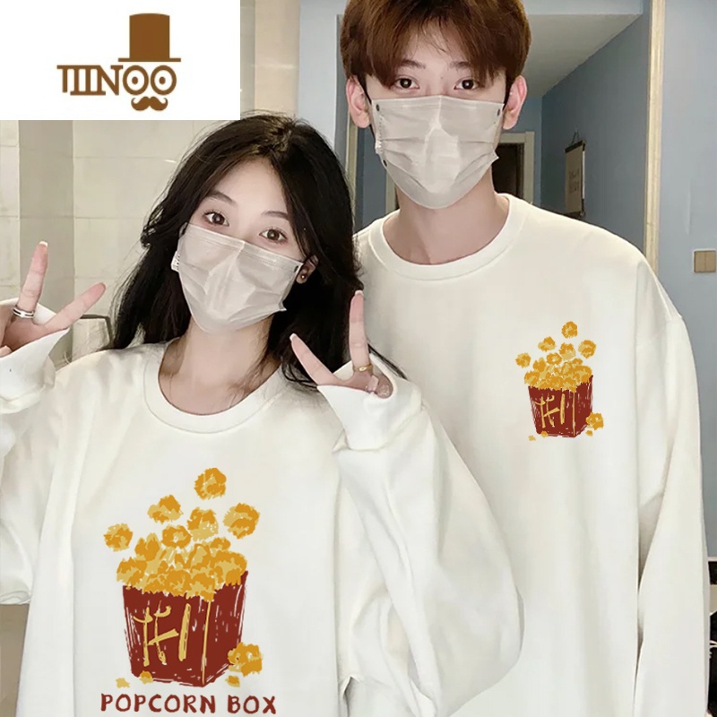 YANXU情侣装连帽卫衣女款oversize设计感小众别致独特表情男外套高清大图