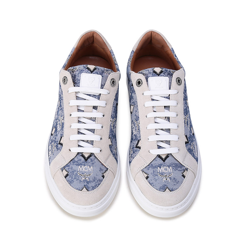 mcm男士织物配皮terrain低帮系带休闲运动鞋板鞋mexbatq01