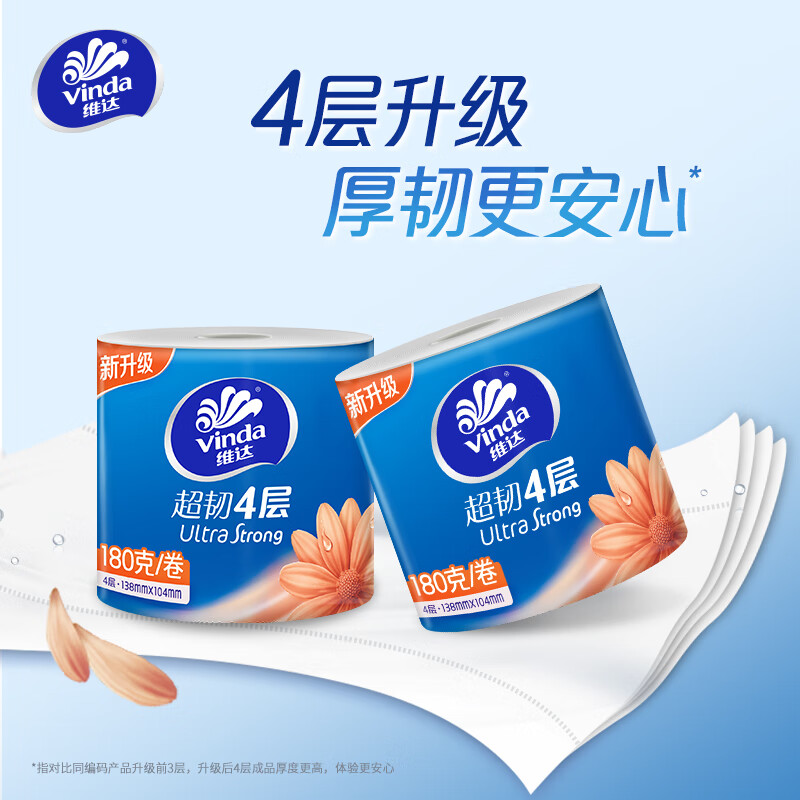 维达(Vinda)商用卷纸4层加厚180克10卷提装 VS4588高清大图