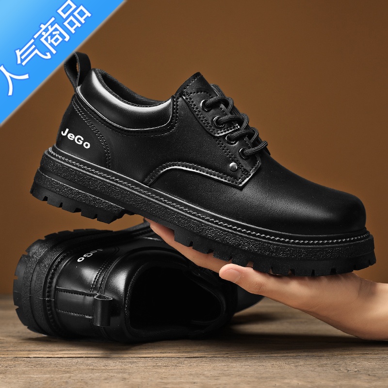 SUNTEK劳保工装鞋男冬季复古低帮马丁鞋男款踢不烂大黄靴防滑耐磨工作鞋高清大图