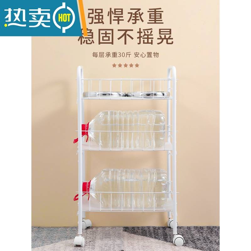 XIANCAI小推车置物架多层零食收纳架子宿舍卧室床头落地书架床边移动储物高清大图