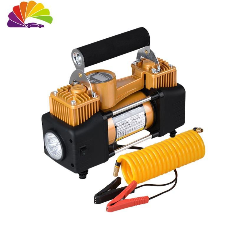 舒适主义车载充气泵12v双缸多功能电动小轿车用便携式高压汽车打气泵