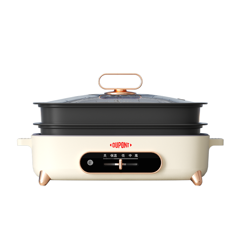 杜邦(DUPONT)一机双盘 超大容量 多功能电烤锅电火锅 PKG-KY1201!