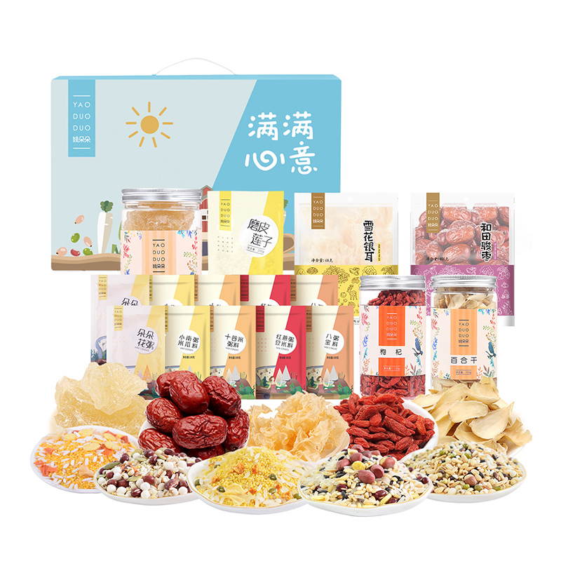 [年货礼盒]姚朵朵满满心意礼盒2403g干货年货礼盒团购送礼佳节