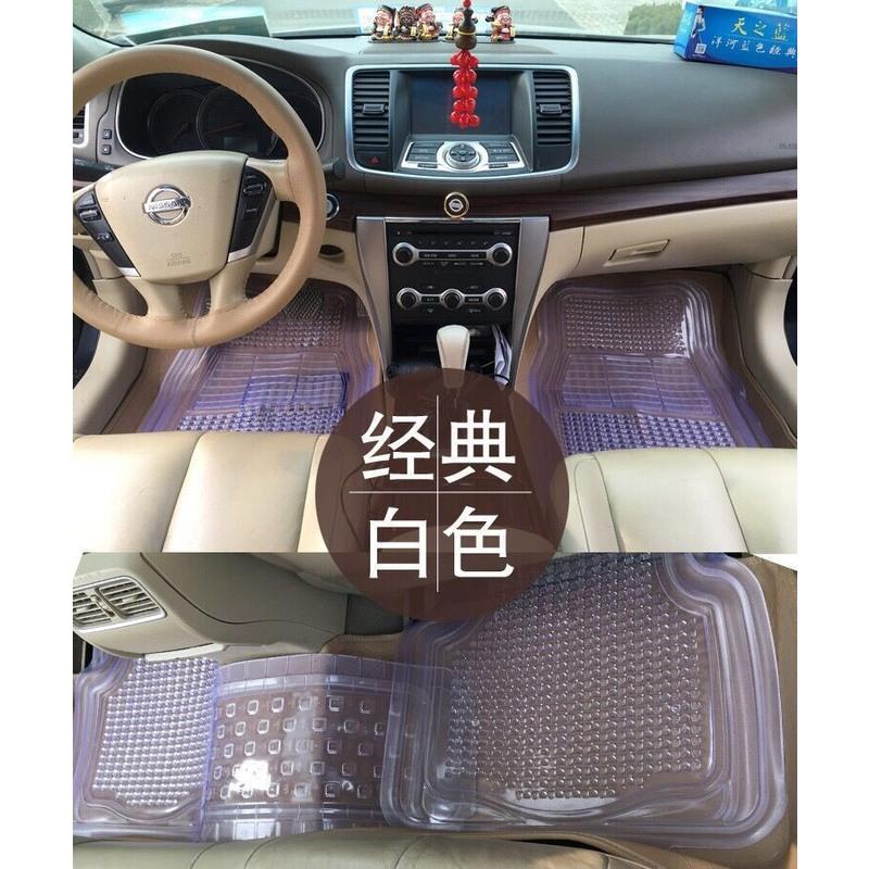 敬平北京现代瑞纳朗动悦动ix25名图ix35领动透明塑料防水通用汽车脚垫 钻石款升级版加厚透明色脚垫