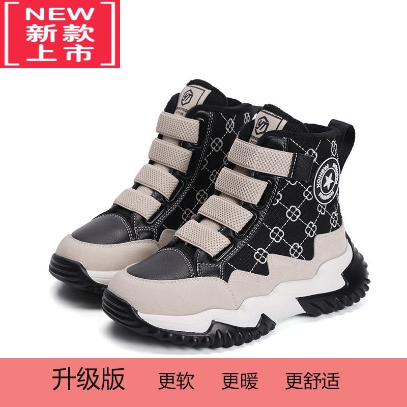 可莉允儿童马丁靴秋冬季洋气女童靴子2022新款冬天短靴加绒二棉女孩大童图片