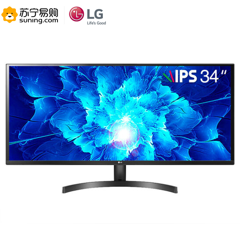 LG 34WK500-P 34英寸 21:9超宽屏 IPS硬屏 sRGB99% FreeSync 三面窄边框 低闪屏显示器