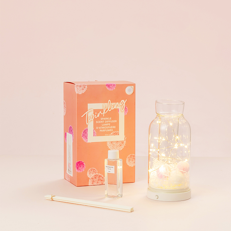 名创优品(miniso) 梦幻羽毛香薰氛围器具灯家用熏香静音创意浪漫卧室家用[鸢尾羽毛]