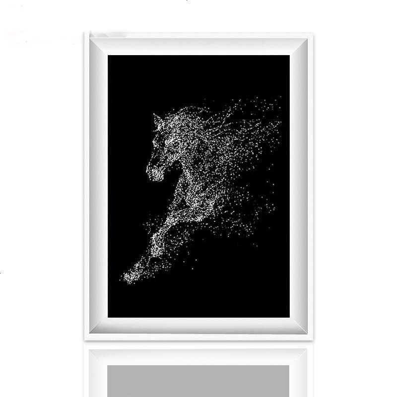 钻画风景画骏马魔方砖石生财客厅十字绣简约八骏书房流水卧室新款新款挂画马到成功=