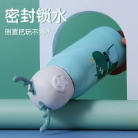 [绿色河马]一杯三盖儿童不锈钢鹿角保温壶保温杯学生杯