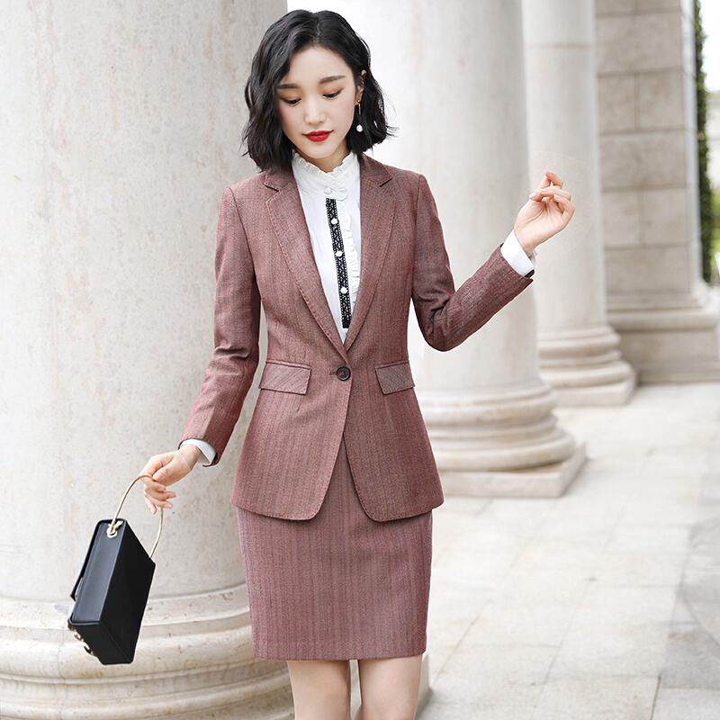 高端职业套装女新款秋季时尚英伦风西装工装ol商务秘书正装气质工作服