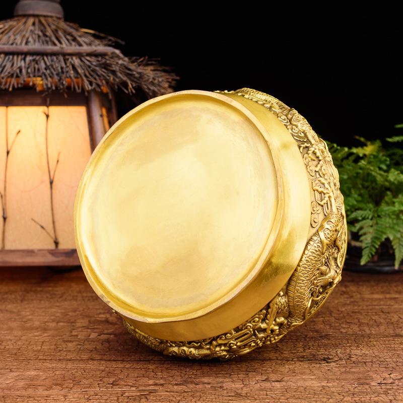 美帮汇九龙香炉 家用铜观音供奉香炉 烧香炉大号佛堂高清大图