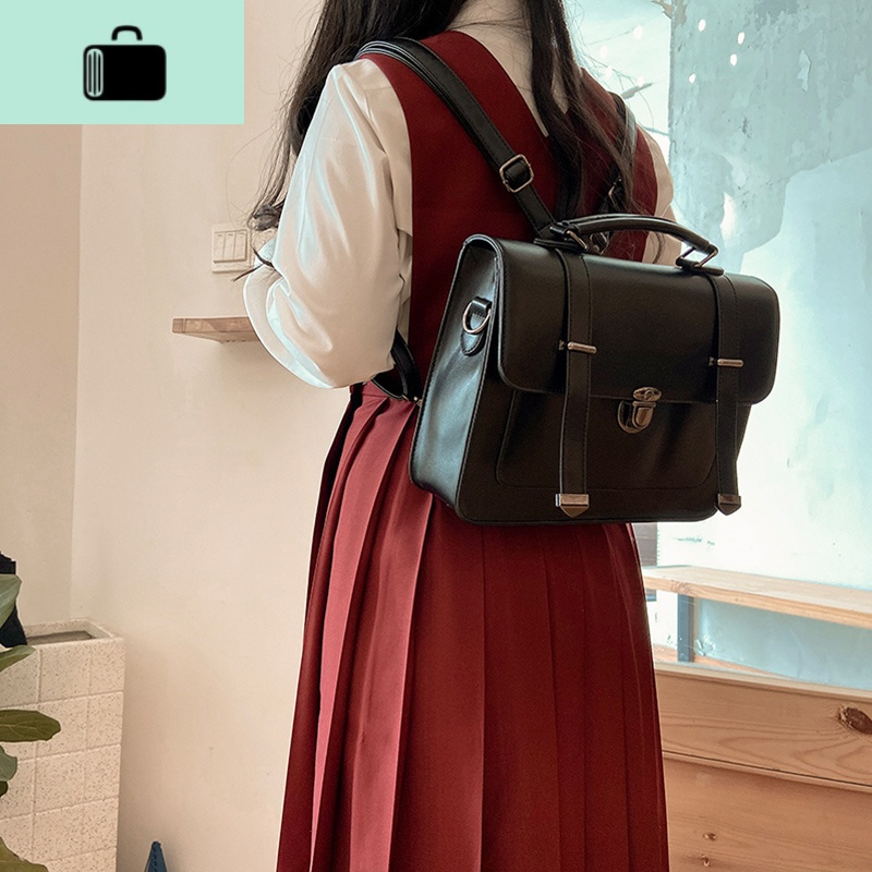 呜咚小铺原创日系jk制服包正统复古学院风邮差包单肩手提斜挎双肩NEW LAKE女士手提包