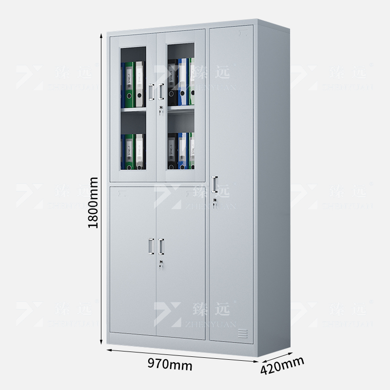 臻远ZY-GYGB-4文件更衣柜办公柜钢制储物柜寄存包柜鞋柜 5门更衣柜高清大图