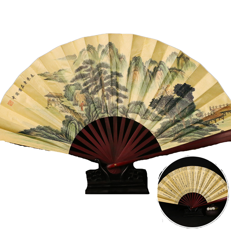 纳爱家 Naaijia 降温用品中国风男绢扇古风扇子折扇随身日用扇便携复古折叠扇 春来山水 价格图片品牌报价 苏宁易购轩之盟家居专营店