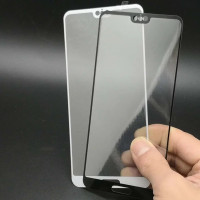 华为(HUAWEI)P20钢化玻璃膜全屏全覆盖保护膜 高清膜屏幕贴膜 P20手机钢化膜弧边防爆防指纹+送软壳 白色