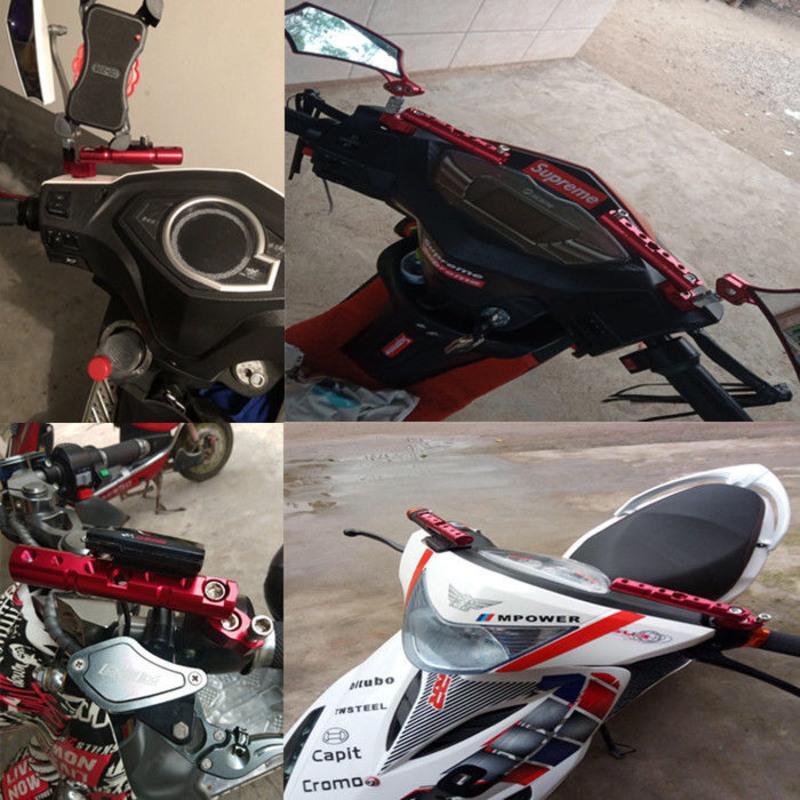 摩托车龙头平衡杆电动车镜座多功能加固拉杆踏板电瓶把手横杆改装多