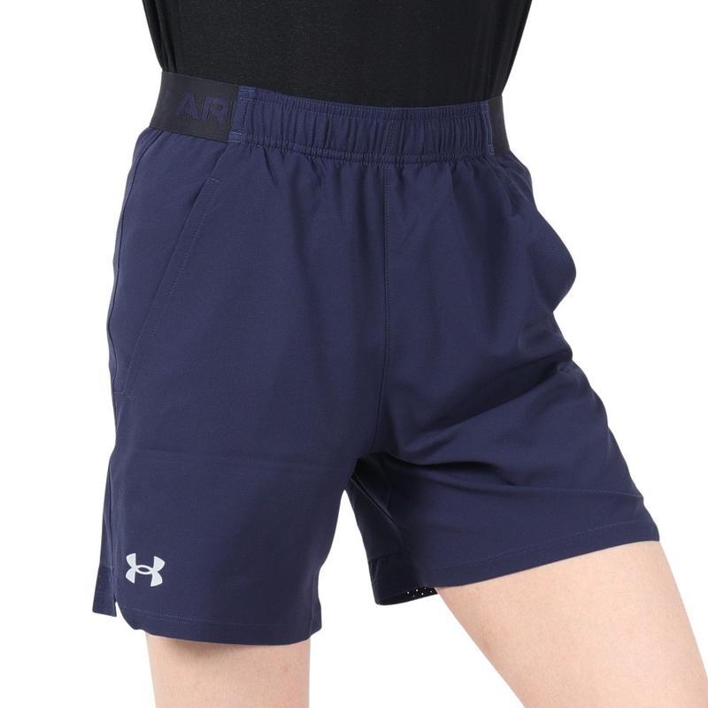 Under Armour男士轻薄弹力四向伸缩训练短裤可调节腰绳工装侧兜夜跑运动服饰