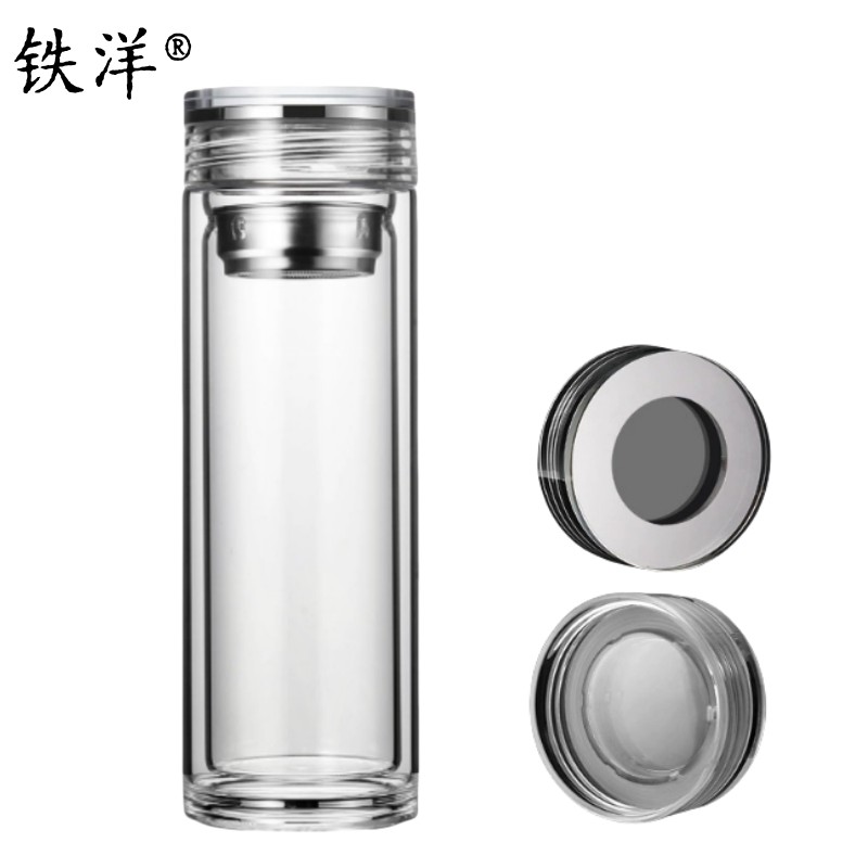 铁洋 水晶盖双层玻璃杯 450ML 个高清大图