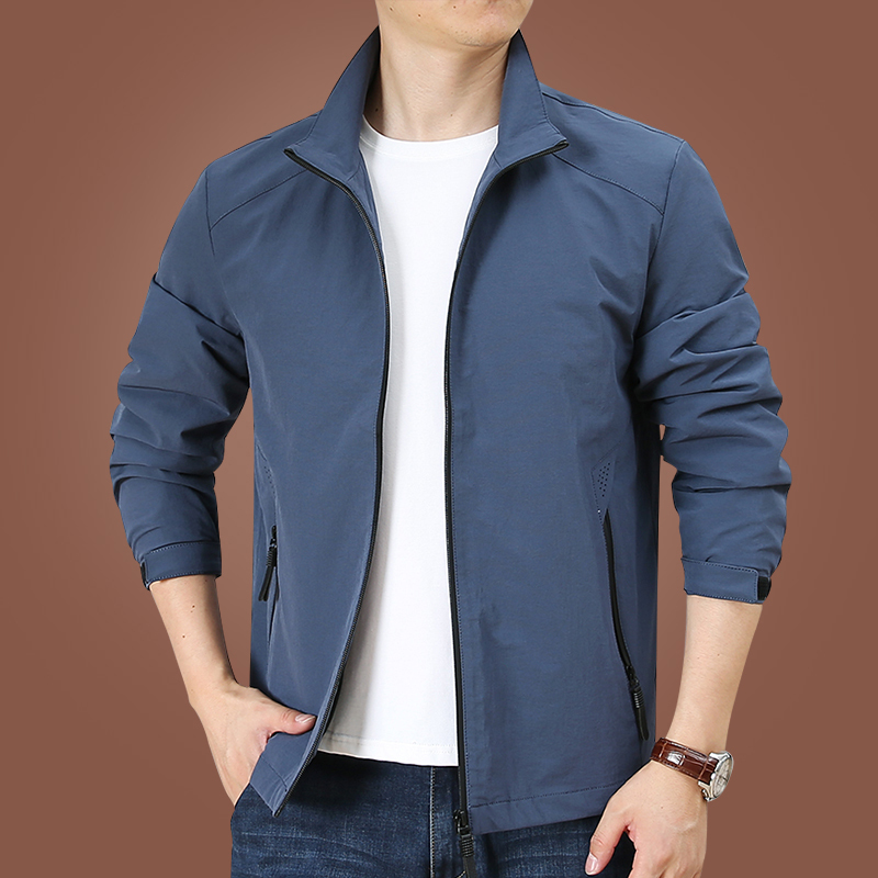 new lake男士秋季外套休闲夹克男春秋款宽松立领男装2020新款秋装上衣