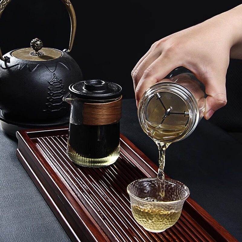 水宜生 260ml水晶玻璃杯 车载商务杯 2025新款男士大容量双层泡茶水杯 G720高清大图