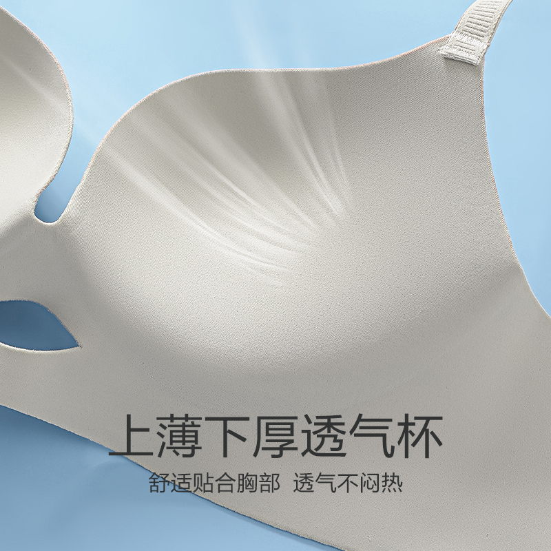 恒源祥小胸显大聚拢内衣女加厚不空杯无痕收副乳防下垂美背文胸罩高清大图