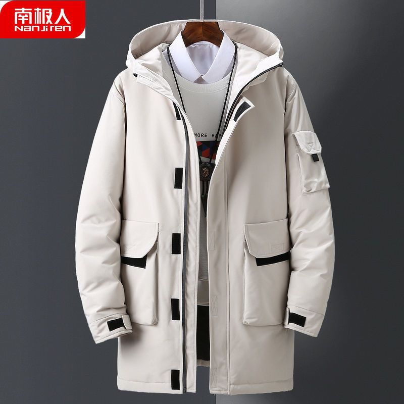 冬季男士工装棉服男中长款保暖韩版加厚连帽潮外套男