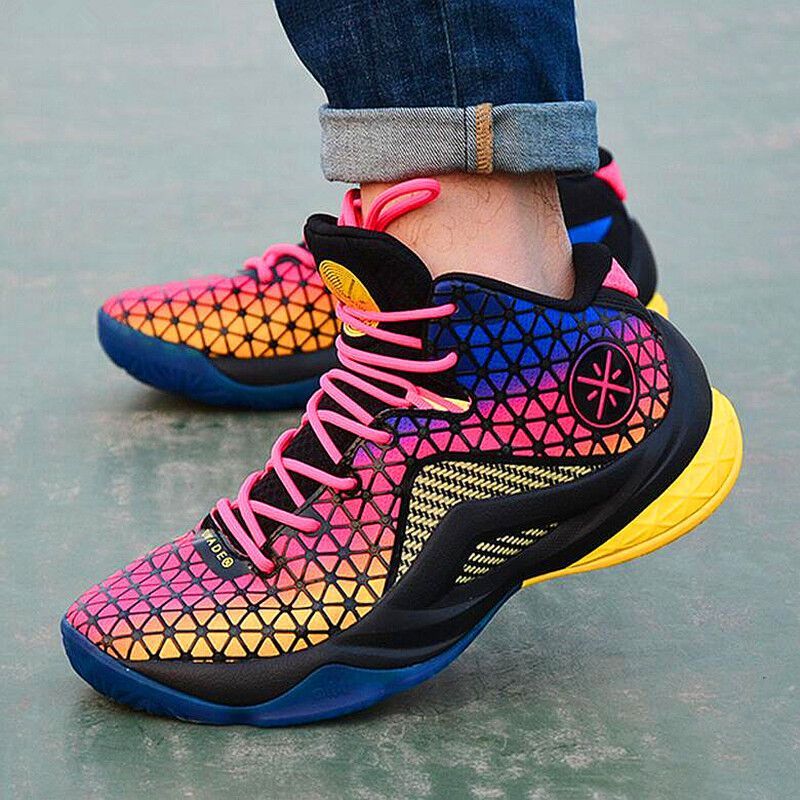 李宁篮球鞋男鞋2018春秋季新款男子韦德之道队尚4高帮篮球鞋abal007a