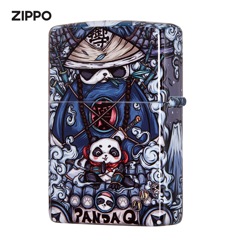 Zippo芝宝打火机防风煤油打火机之宝东来也ZIPPO联名火机—PANDA Q之忍者胖达ZCBEC-237 新机无油