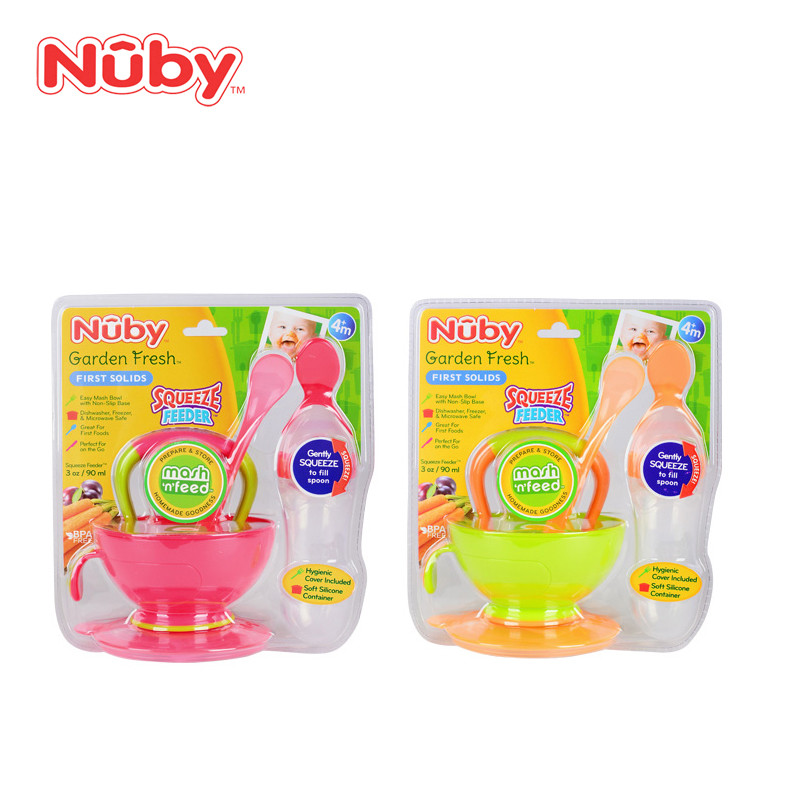 努比(Nuby)婴儿PP食品研磨器及喂食器套装92629 适用年龄:4个月以上