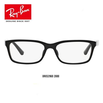 RayBan雷朋光学镜架男女款矩形全框复古近视镜框0RX5296D 2000黑色镜框尺寸55