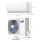 奥克斯 (AUX) 二级能效 定频冷暖 家用卧室壁挂式空调挂机 2匹 KFR-50GW/R3ZAJA+2