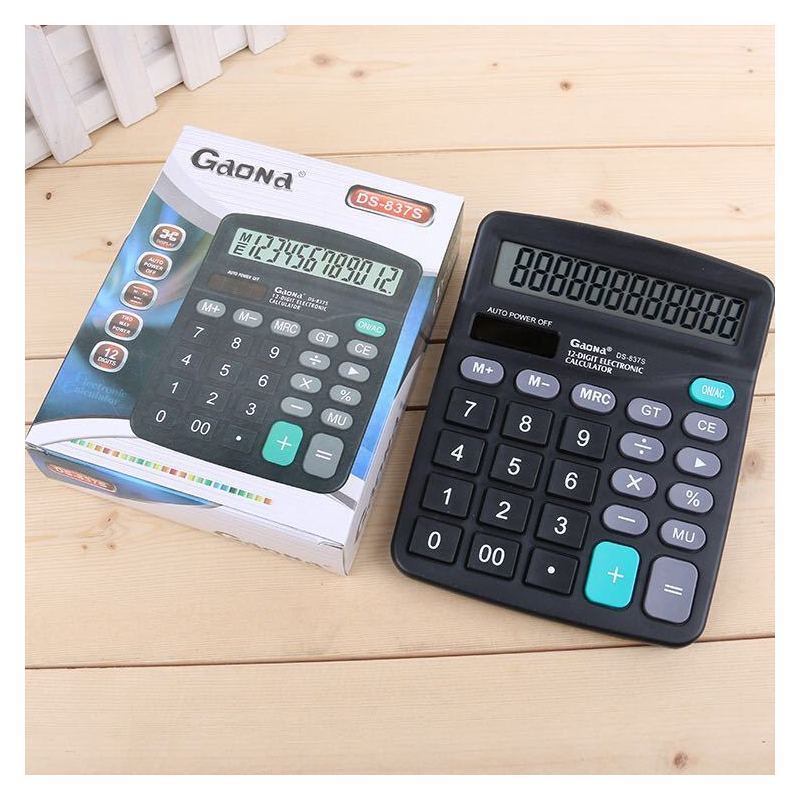 计算器办公财务专用大屏幕12位计算机太阳能计算器学生办公用品