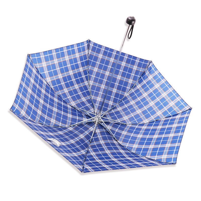 天堂 339S苏格兰风格格子三折晴雨伞男女商务伞57cm*7骨高清大图