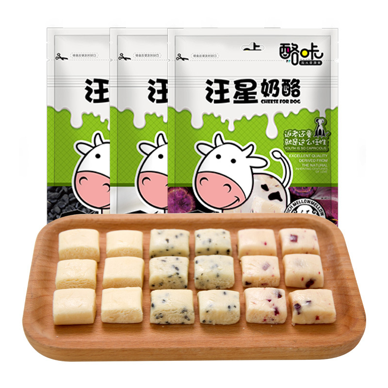 蒙贝(monbab)狗紫薯奶酪120g 宠物酪咔狗奖励加DHA益生菌宠物狗零食内蒙古食品