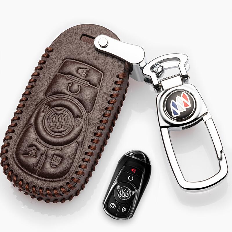 tyui别克君越钥匙套2018款全新君越专用真皮汽车钥匙包一键启动钥匙